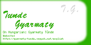 tunde gyarmaty business card